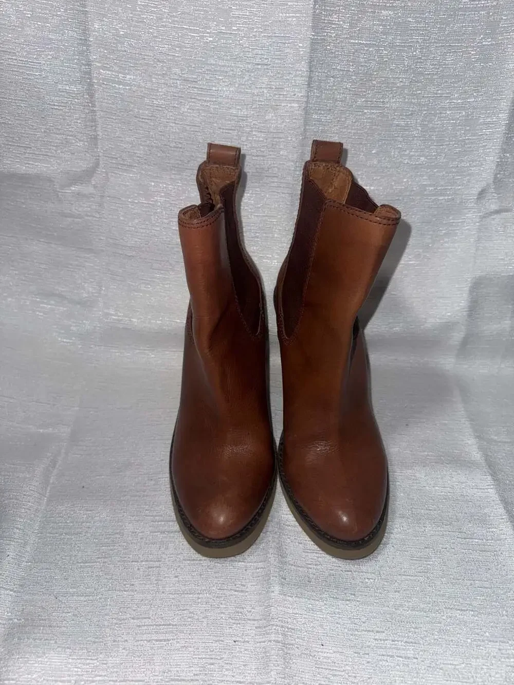 Lucky Brand LK-Fedora Leather Wedge Ankle Chelsea Booties